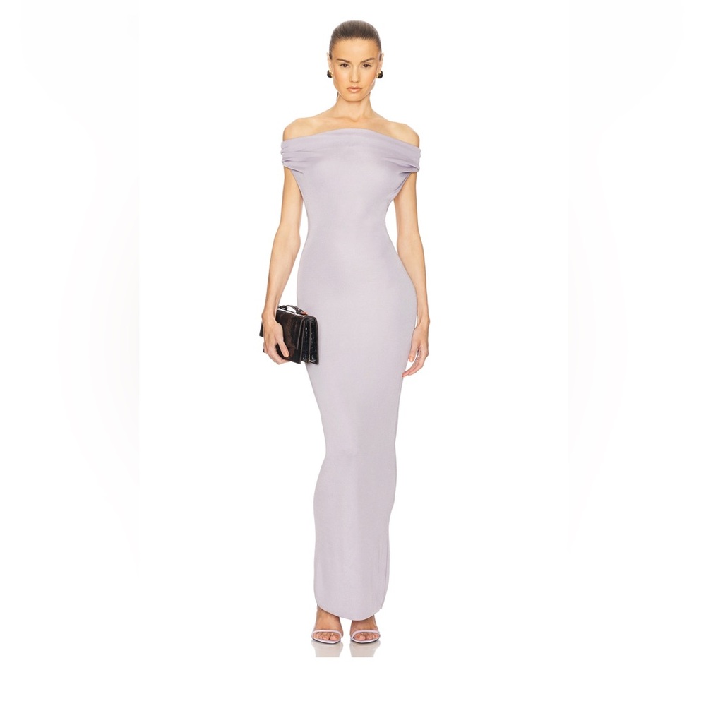 NWT Helsa Aaliyah Maxi Knit Dress in Silver size Small